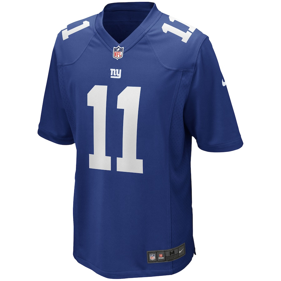 Phil Simms 11 New York Giants Game Retired Royal NFL Jersey Men's