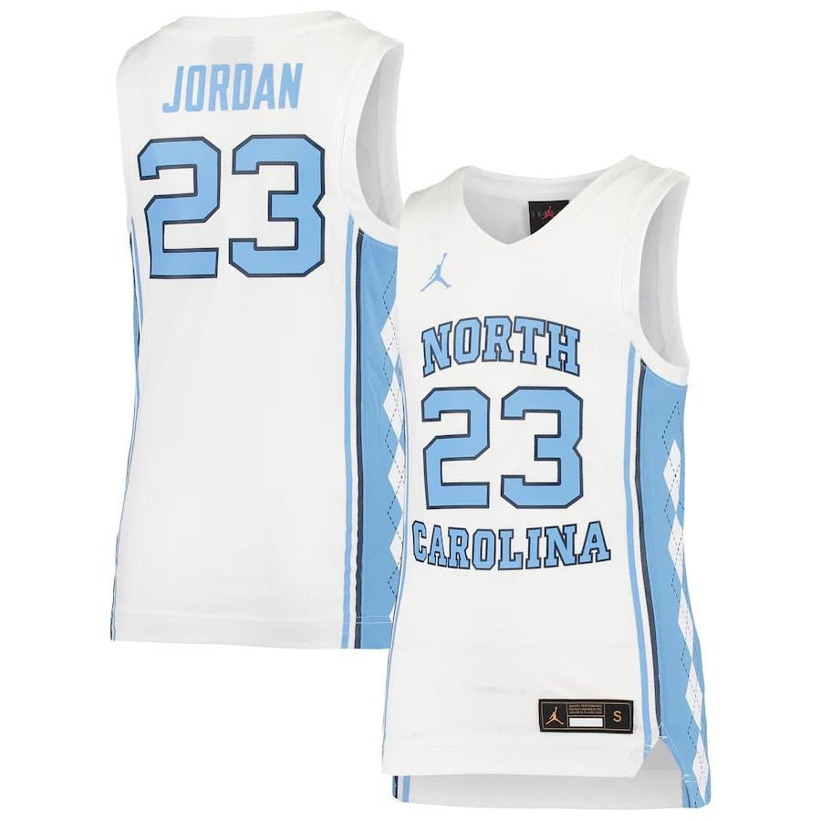 North Carolina Tar Heels Jordan Bran Team White #23 NCAA Jersey Youth