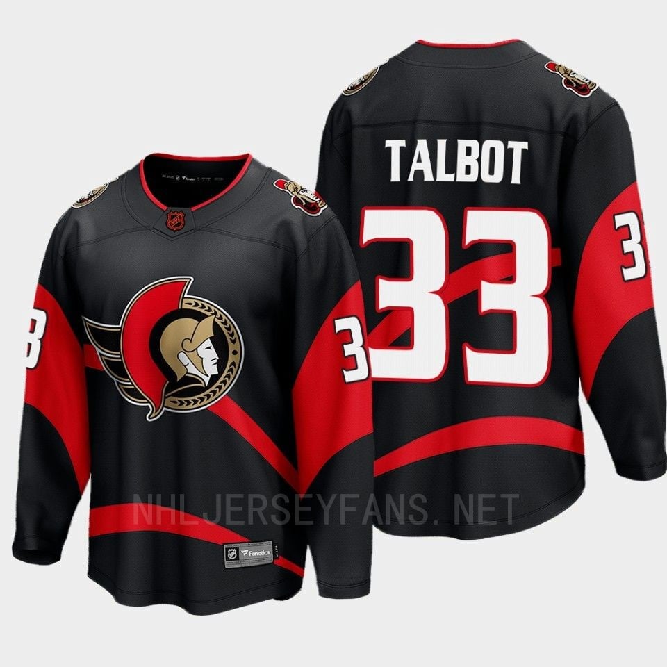 Ottawa Senators Cam Talbot 33 Special Edition 2.0 Black Breakaway Player NHL Jersey Men's