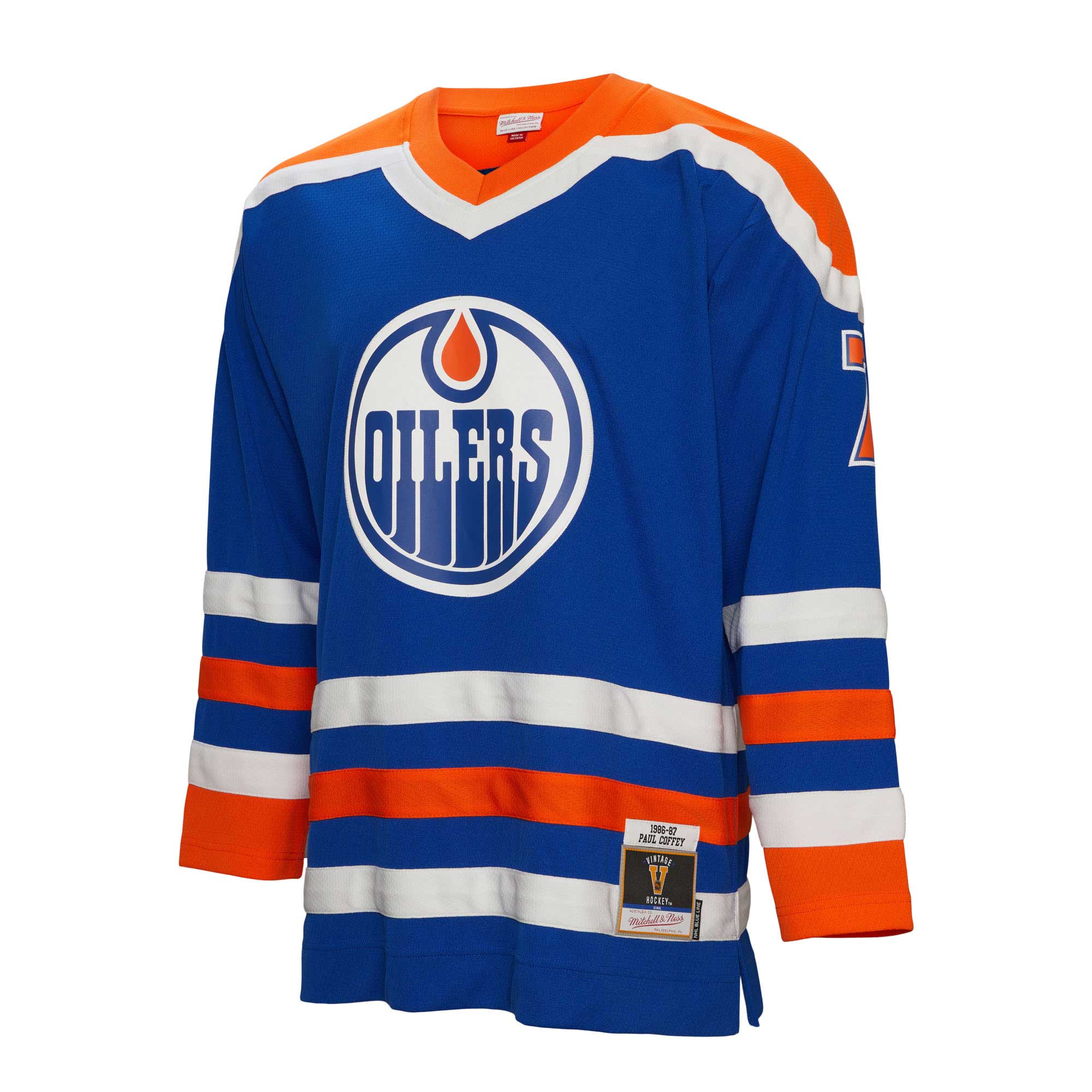 Edmonton Oilers Paul Coffey Mitchell Ness Royal 1986/87 Blue Line Player NHL Jersey Men's