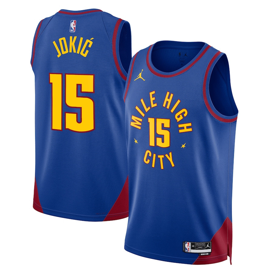 Nikola Jokic 15 Denver Nuggets Unisex Swingman Statement Edition Royal NBA Jersey Unisex