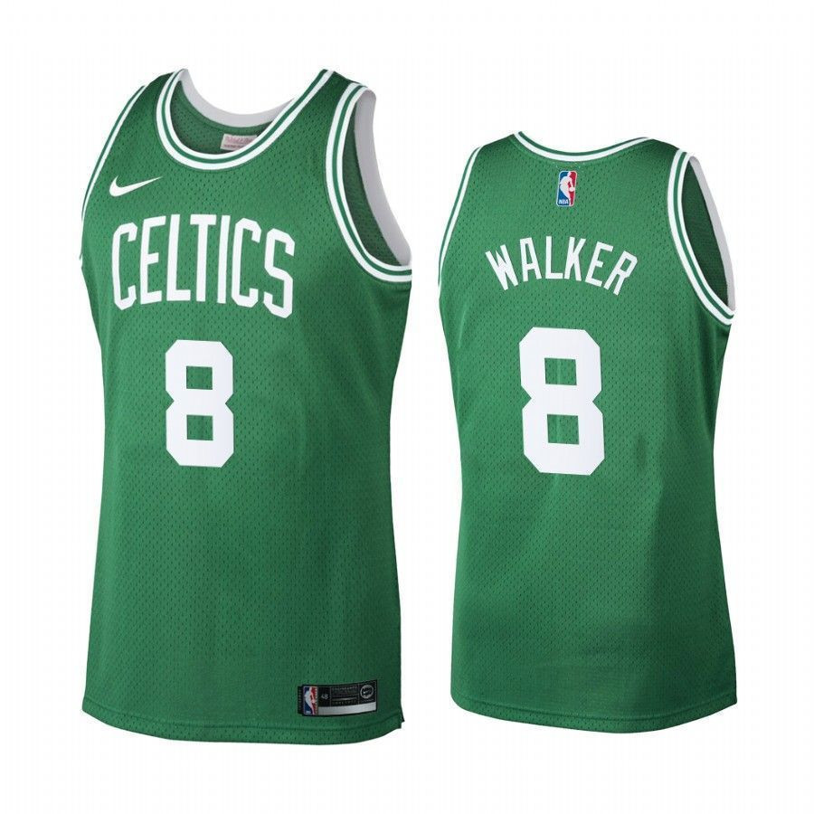 Boston Celtics 8 Kemba Walker Green Hardwood Classics NBA Jersey Men's