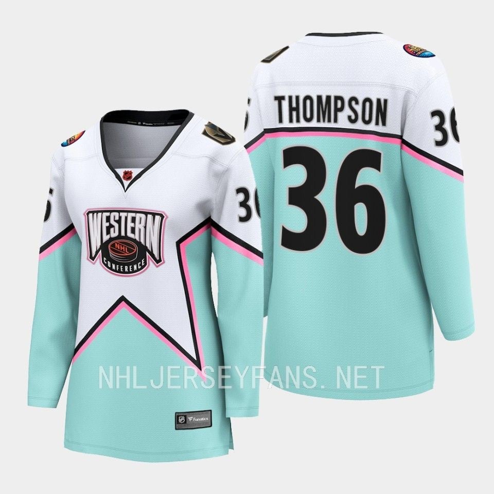 Logan Thompson 36 Vegas Golden Knights 2023 All Star Game White Equipment NHL Jersey Men's