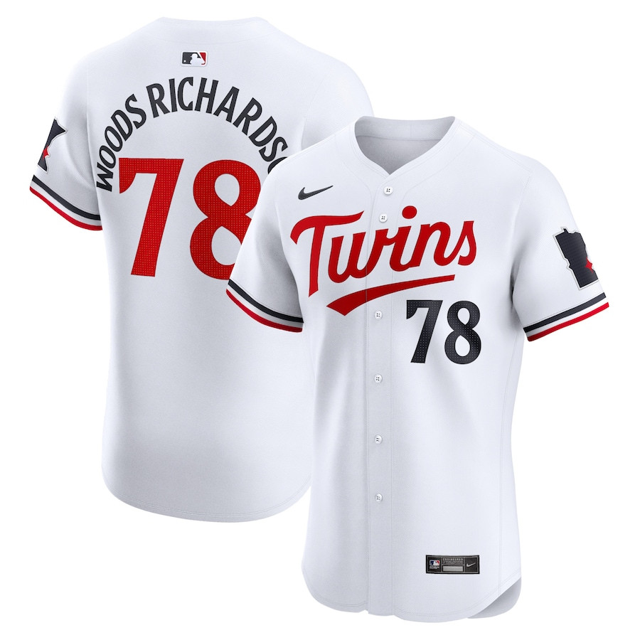 Simeon Woods Richardson 78 Minnesota Twins Home Elite Player White MLB Jersey Men's