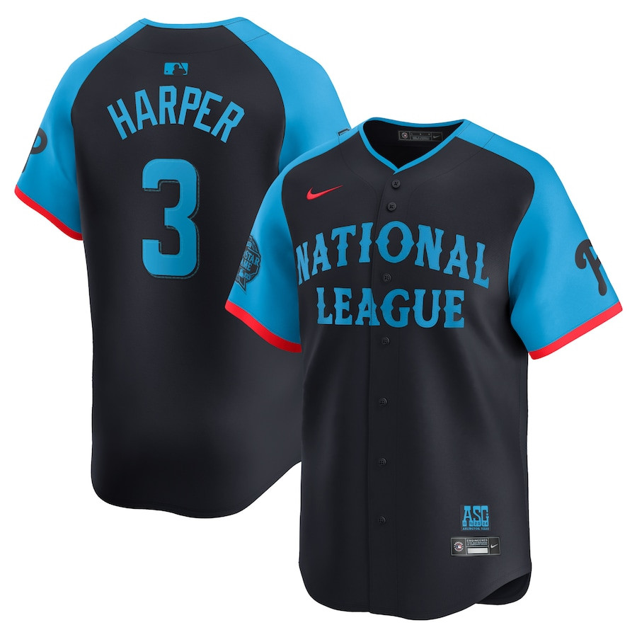 Bryce Harper 3 National League 2024 All Star Game Limited Player Navy MLB Jersey Men's