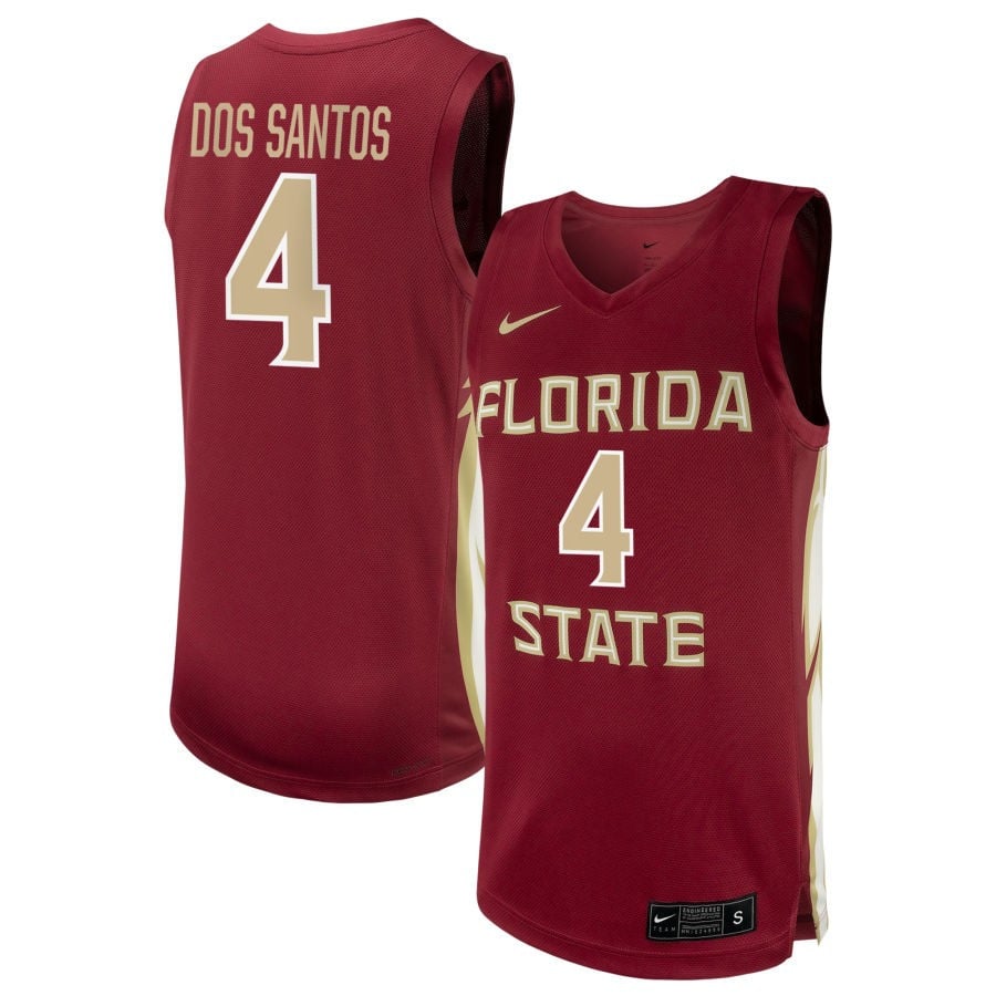 Raiane Dos Santos 4 Florida State Seminole Unisex NIL Garnet NCAA Jersey Unisex