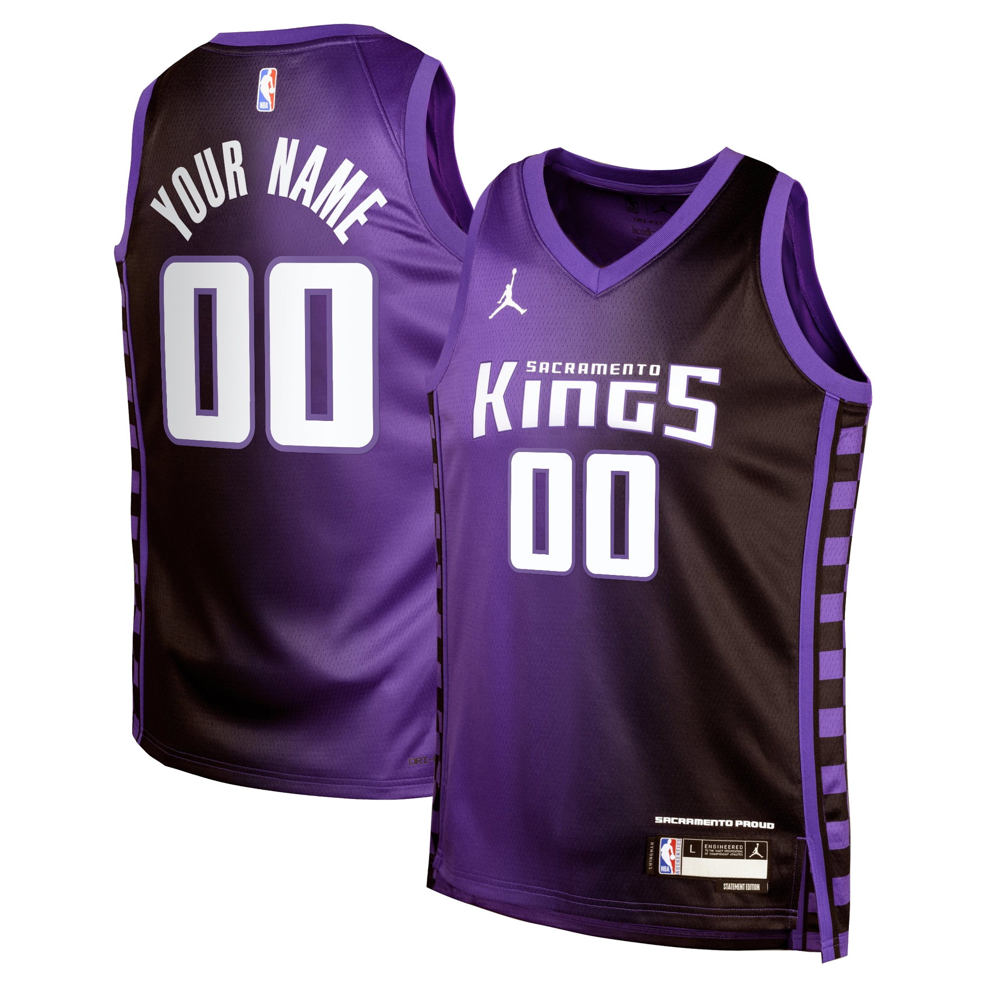 Sacramento Kings Jordan Statement Edition Swingman Custom NBA Jersey Youth