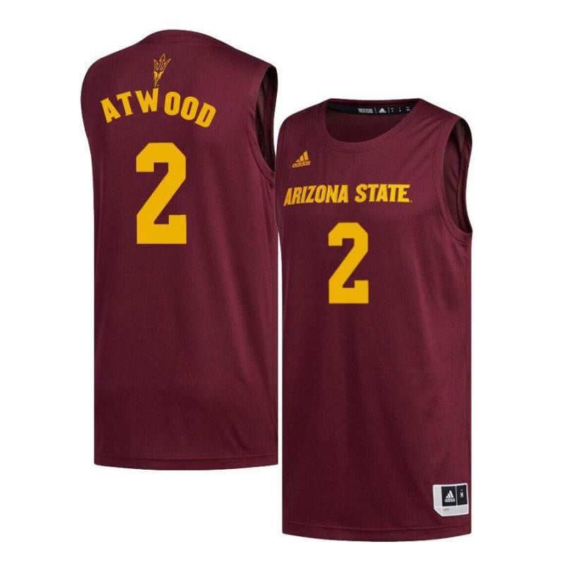 2 Willie Atwood Maroon Arizona State Sun Devils NCAA Jersey Men's