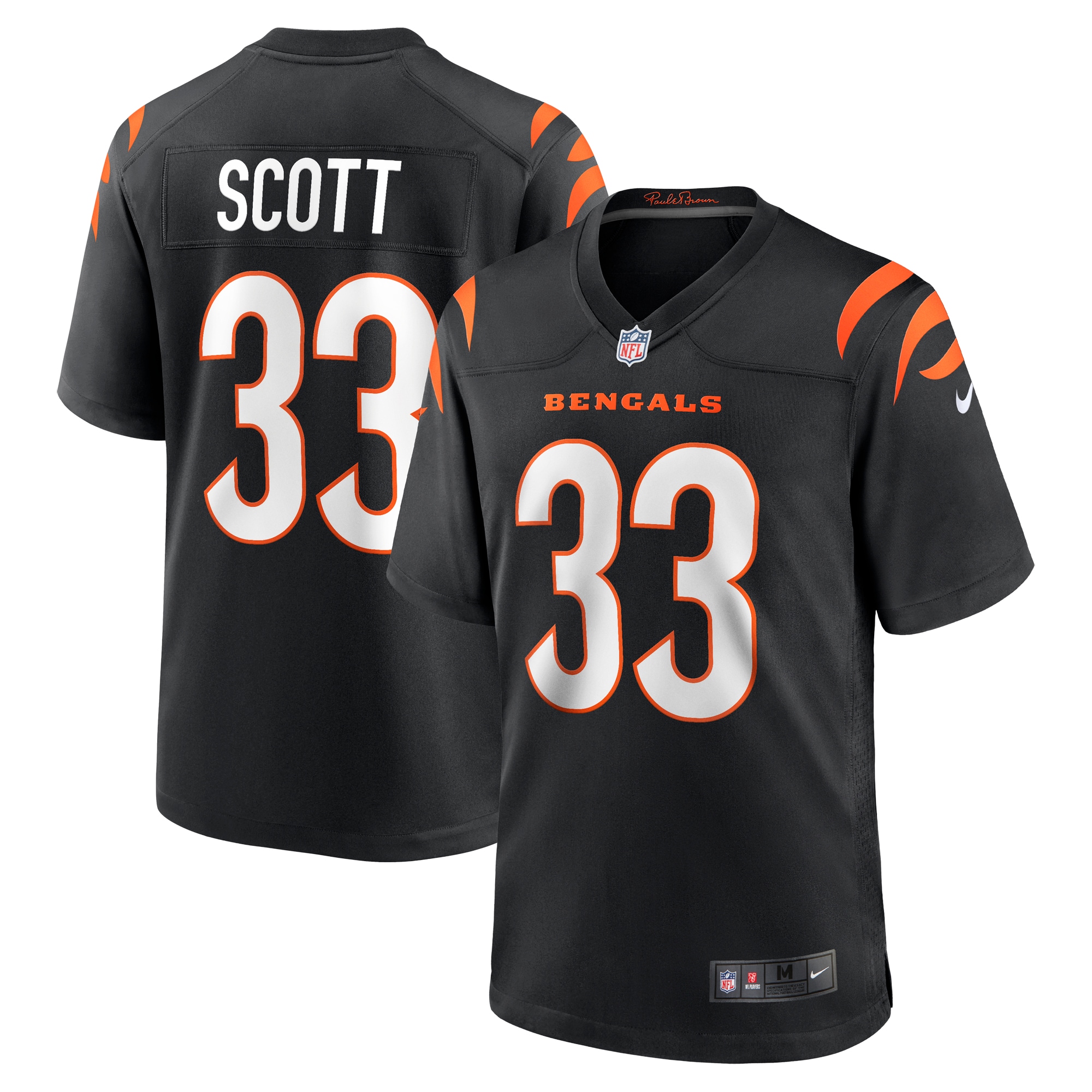 Cincinnati Bengals Nick Scott Black Game Player NFL Jersey Men's