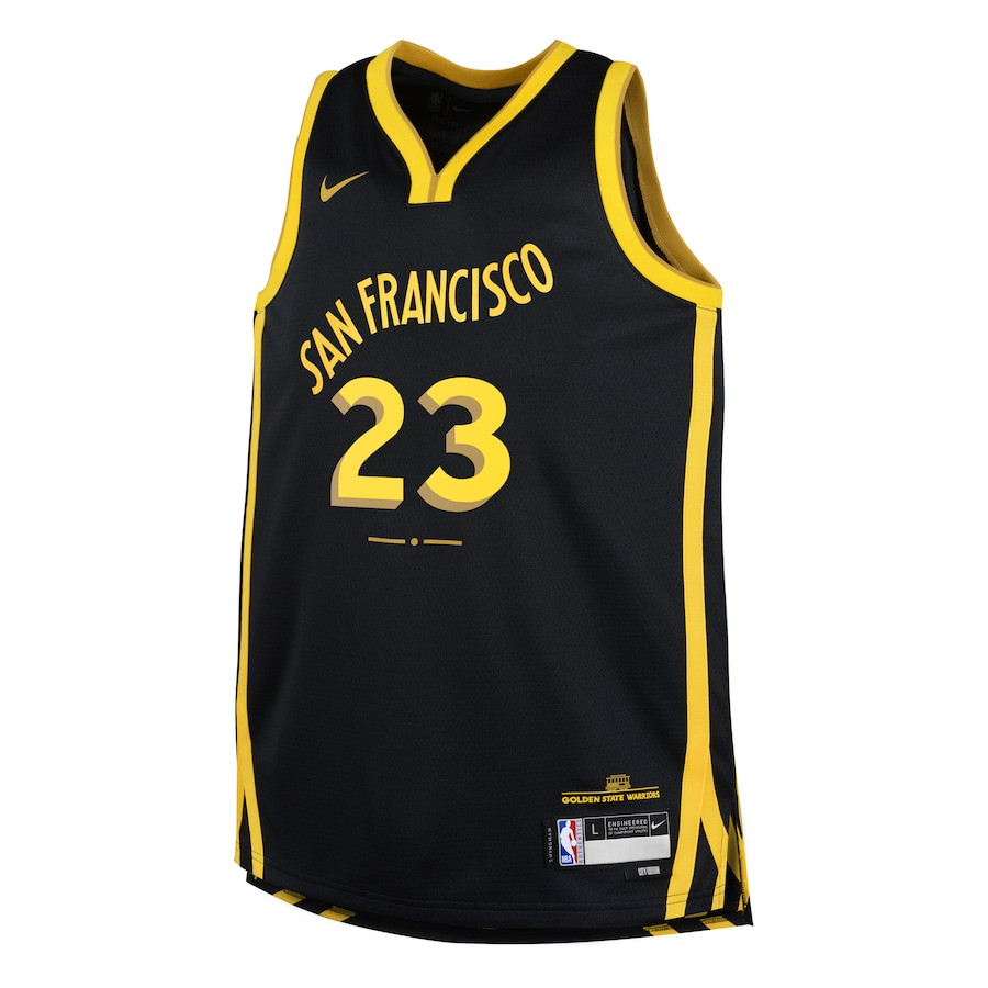 Draymond Green 23 Golden State Warriors 2023/24 City Edition Swingma Black NBA Jersey Youth