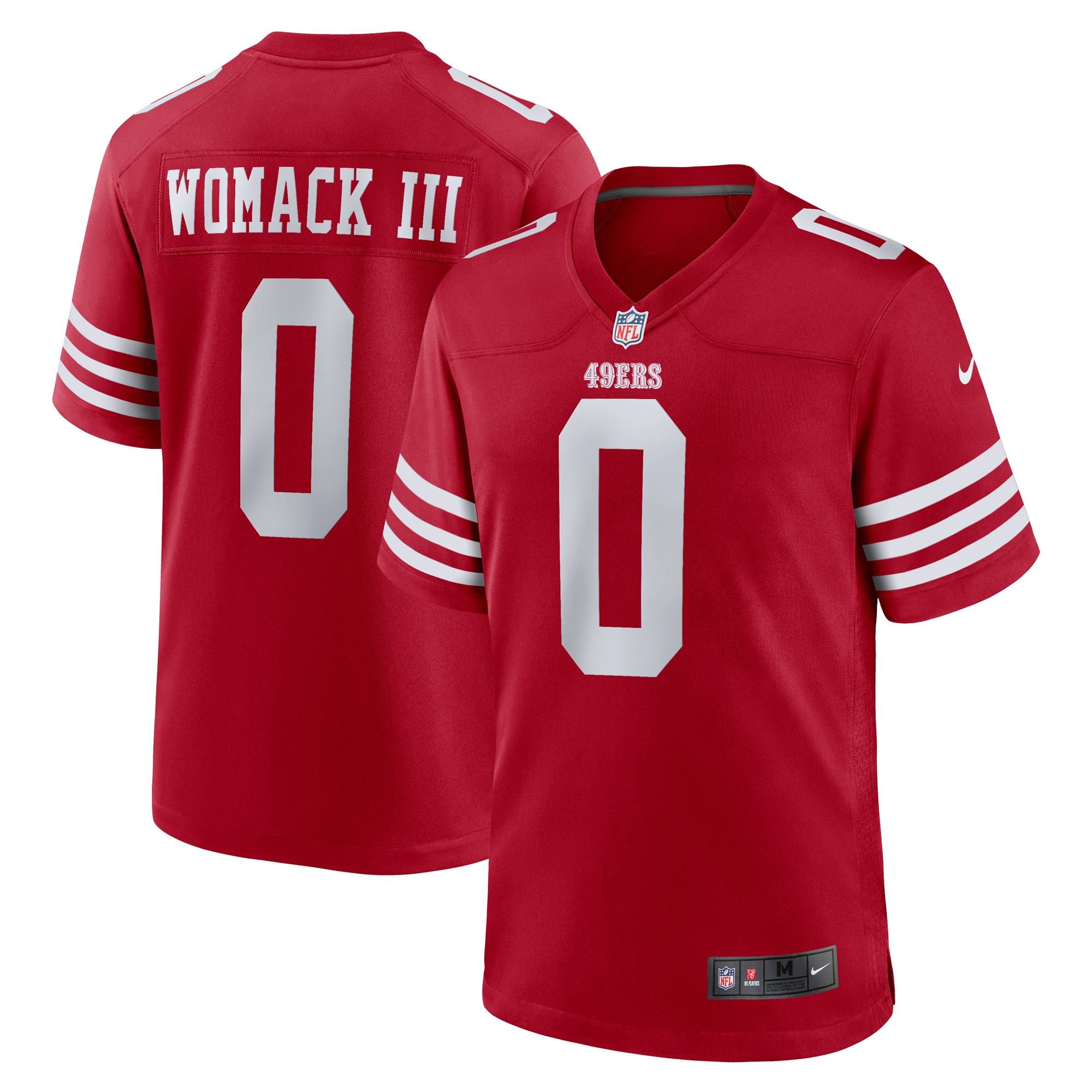 San Francisco 49ers Samuel Womack III Scarlet Game NFL Jersey Men's