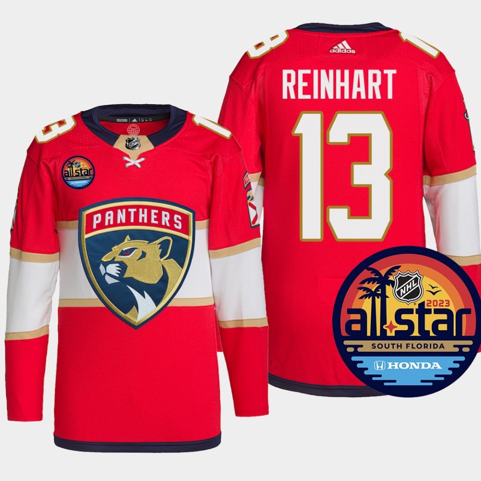Sam Reinhart 13 Florida Panthers 2023 All Star Game Red Equipment NHL Jersey Men's