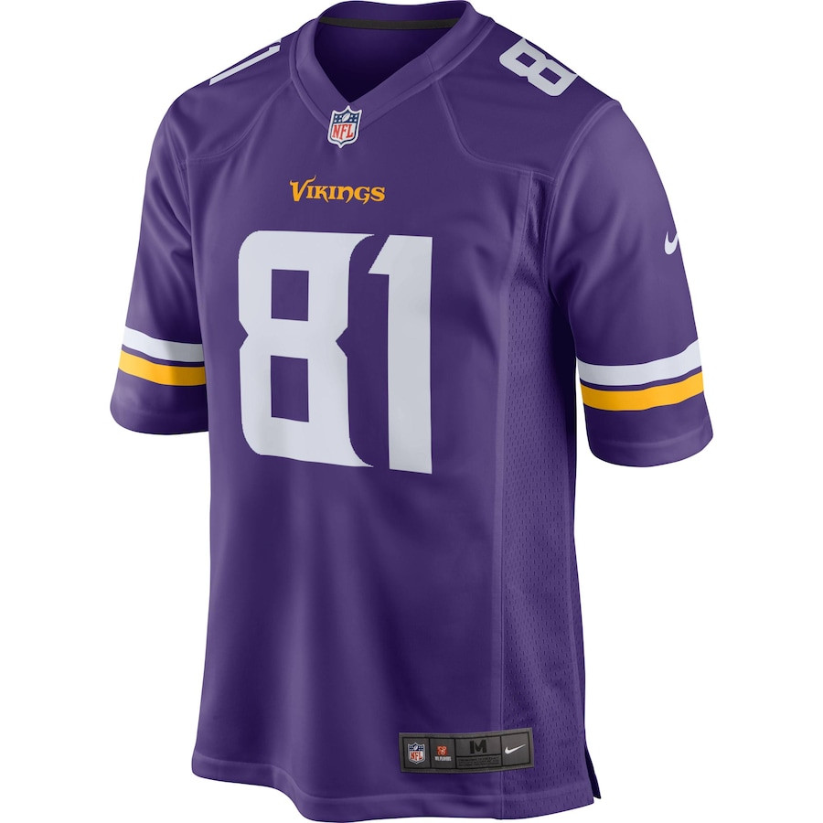 Moritz Bohringer 81 Minnesota Vikings Team Color Game Purple NFL Jersey Men's