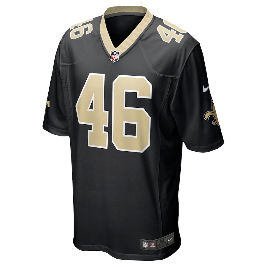 Adam Prentice 46 New Orleans Saints Game Black NFL Jersey Men's