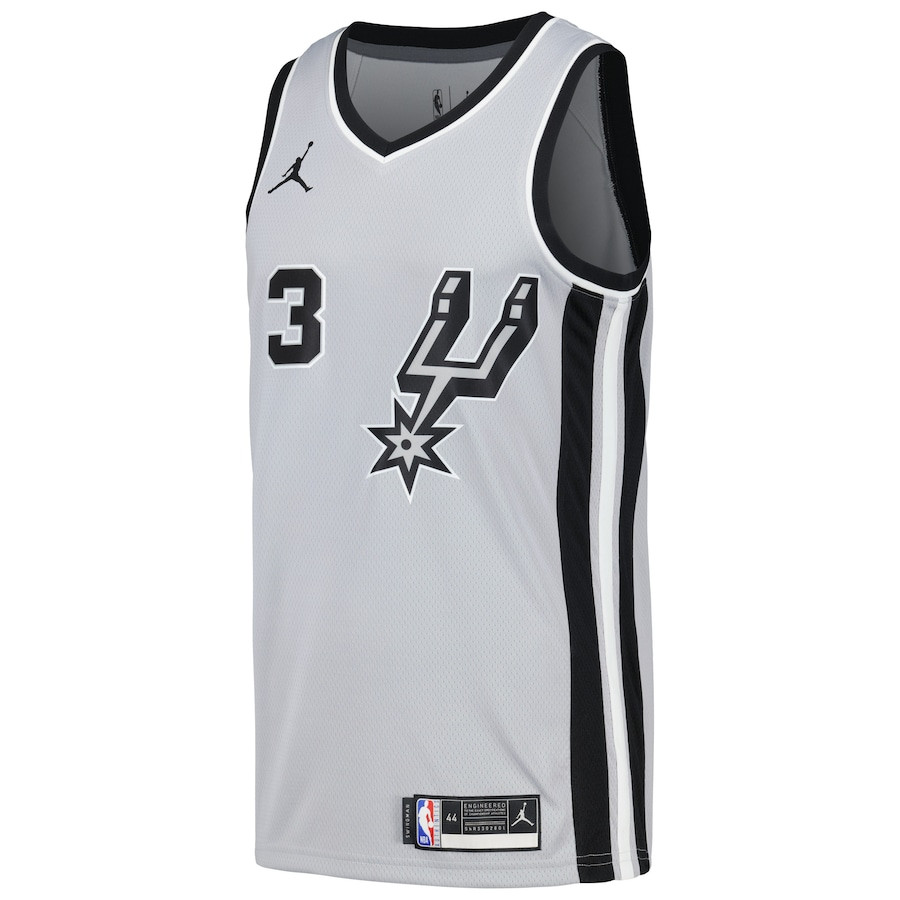 Keldon Johnson 3 San Antonio Spurs Swingman Statement Edition Silver NBA Jersey Men's