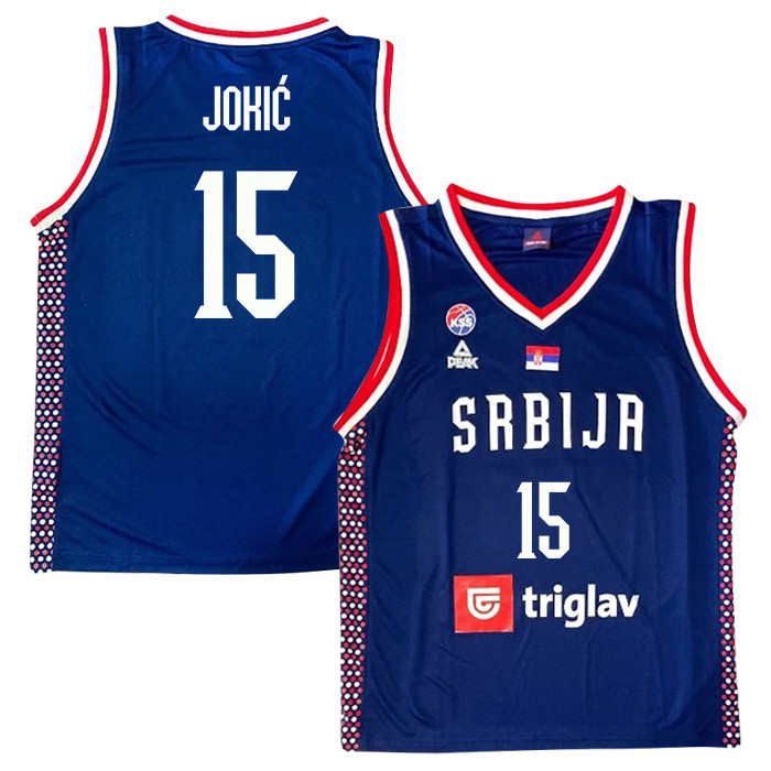 Nikola Jokic 15 Serbia Unisex 2024 Swingman Player Navy NBA Jersey Unisex