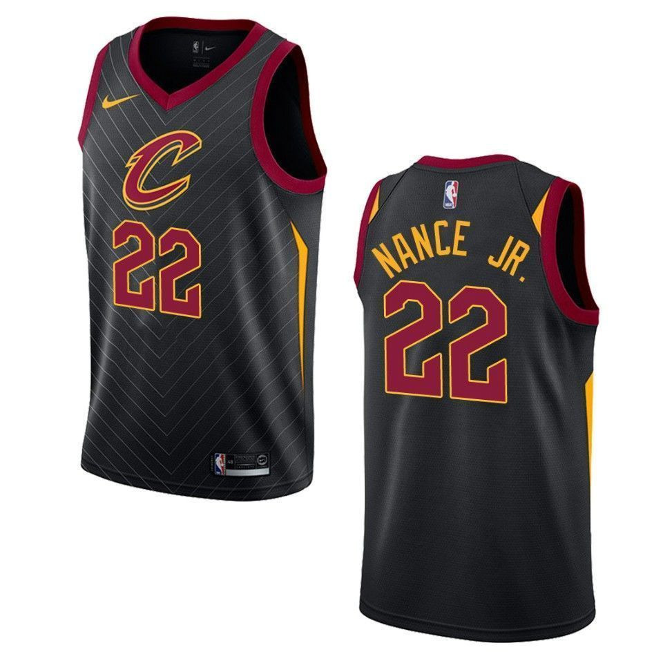 Cleveland Cavaliers 22 Larry Nance Jr. Statement Swingman Black NBA Jersey Men's