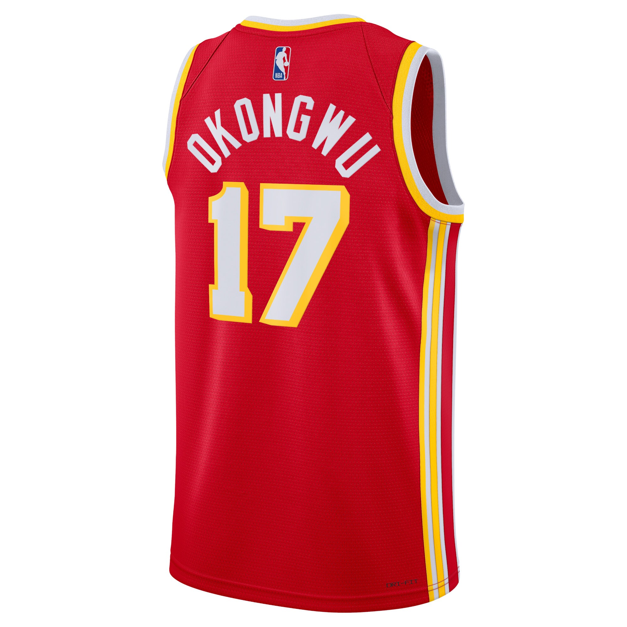 Camiseta Icon Edition Swingman de los Atlanta Hawks Rojo Onyeka Okongw Unisex NBA Jersey Unisex