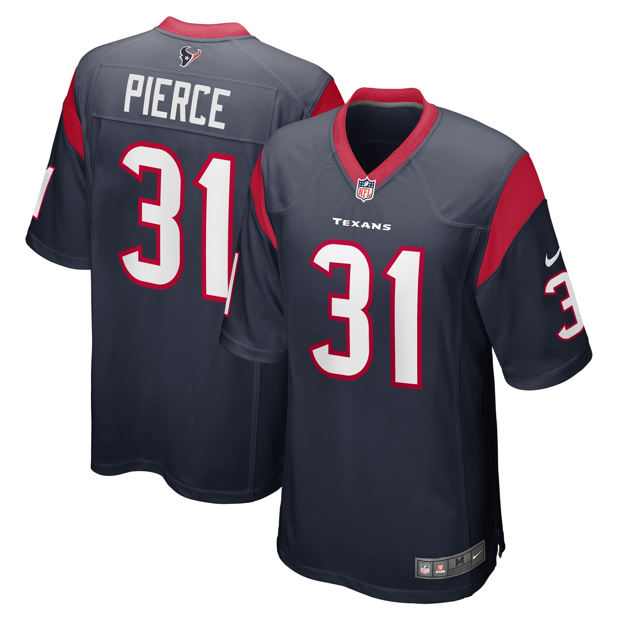 Houston Texans Dameon Pierce Navy Game Player NFL Jersey Men's