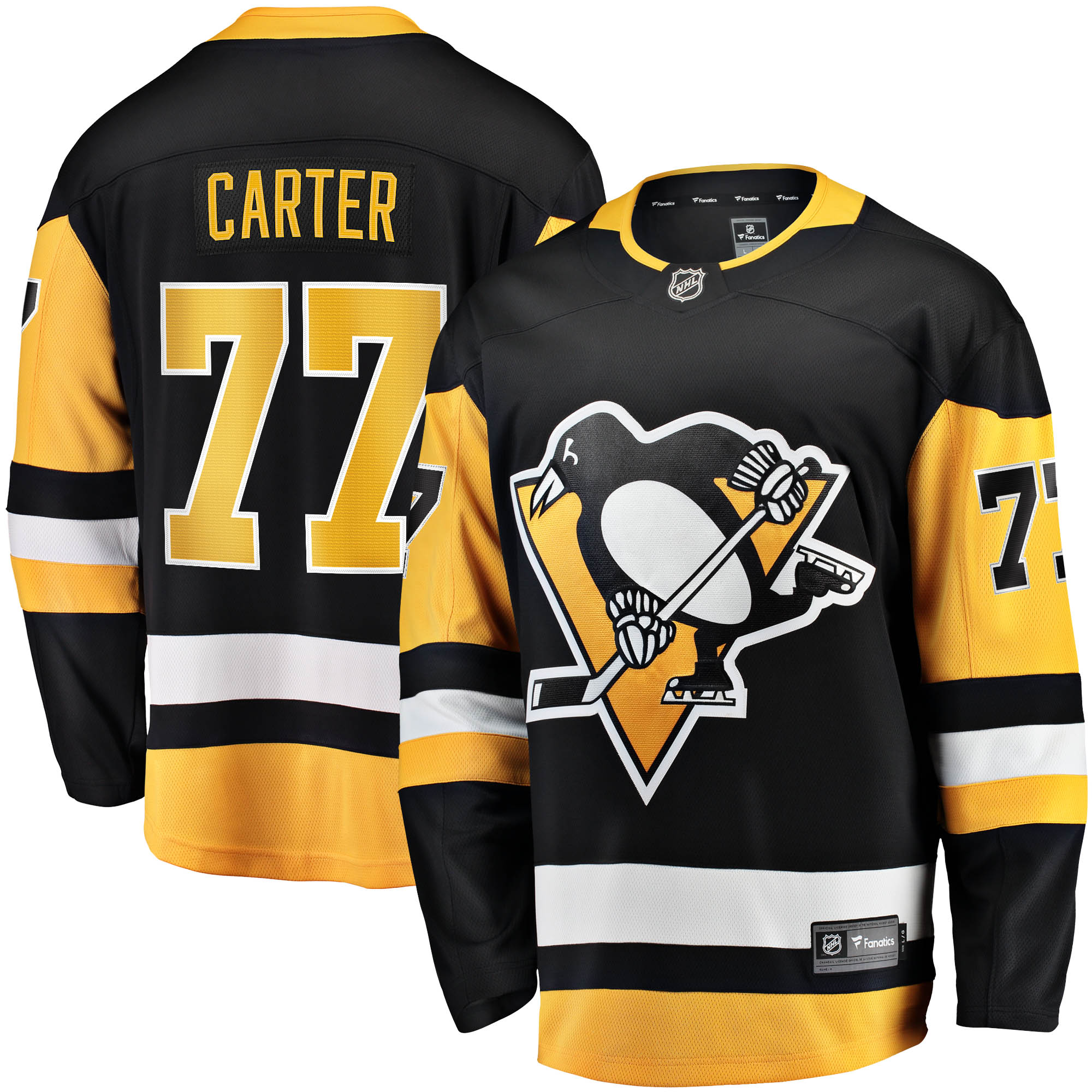 Pittsburgh Penguins Jeff Carter Black Home Breakaway NHL Jersey Men's