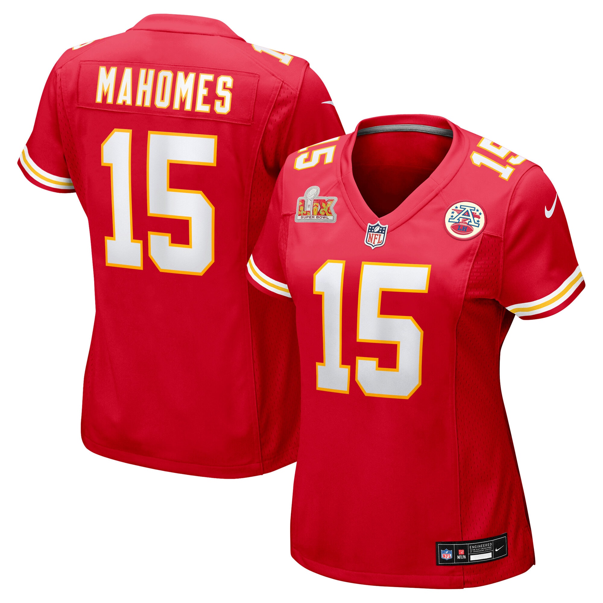 Kansas City Chiefs Patrick Mahomes Red Super Bowl LIX Game NFL Jersey Women's