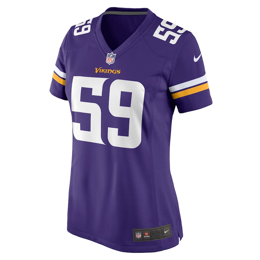 Gabriel Murphy 59 Minnesota Vikings Game Purple NFL Jersey Women's