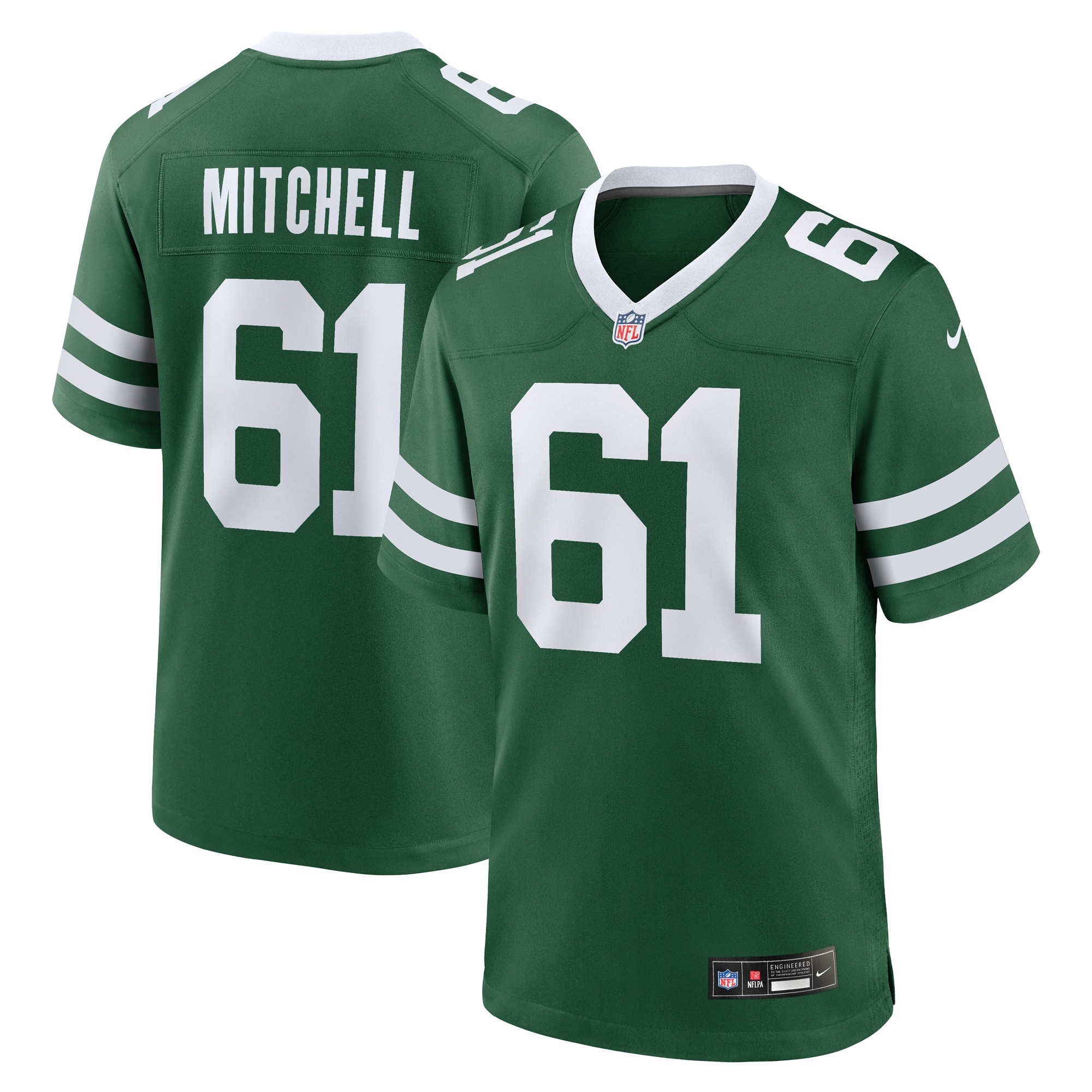 New York Jets Max Mitchell Legacy Green Team Game NFL Jersey Men's