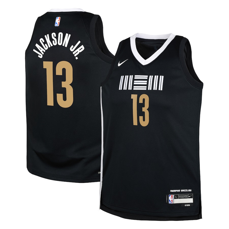 Jaren Jackson Jr. 13 Memphis Grizzlies 2023/24 City Edition Swingma Black NBA Jersey Youth
