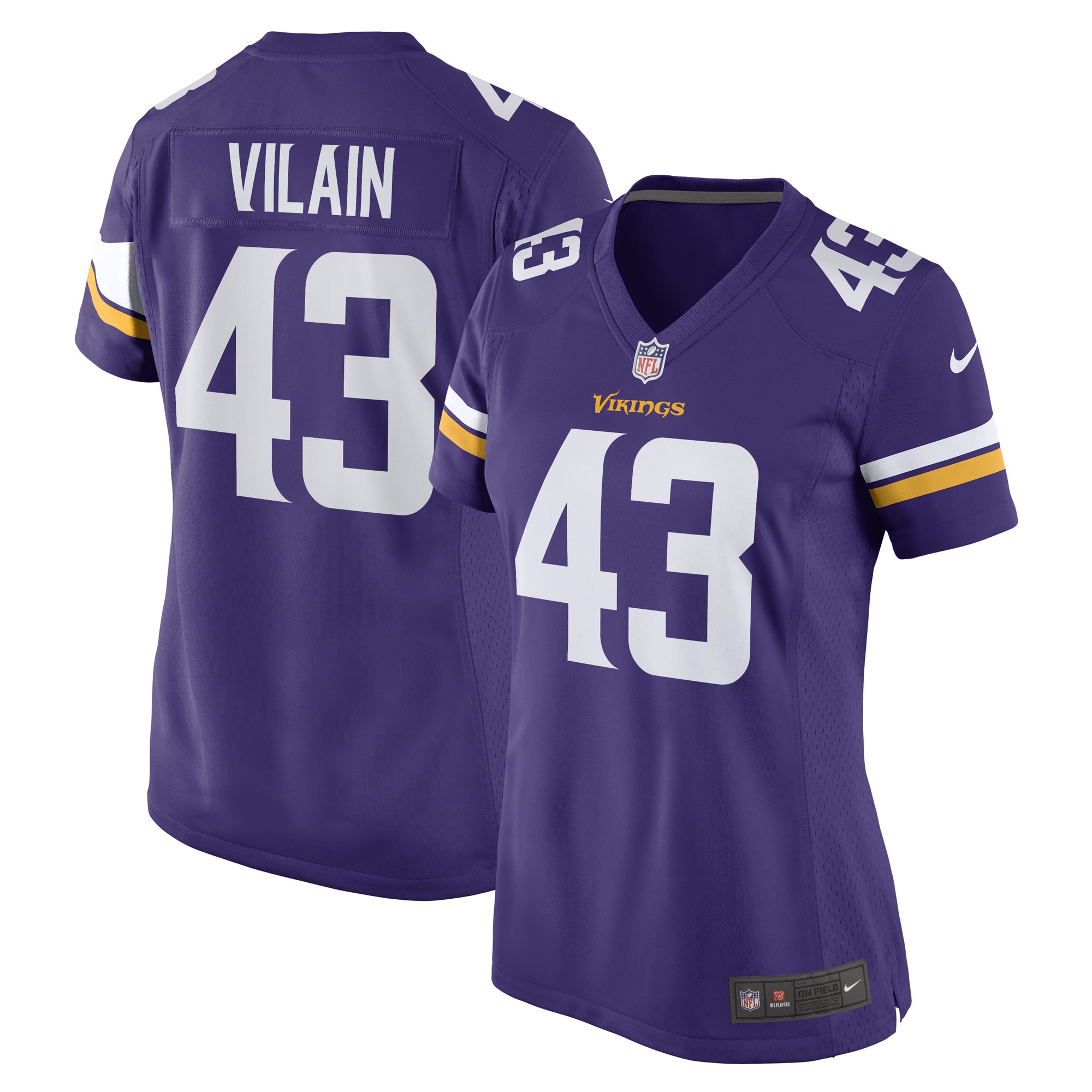 Minnesota Vikings Luiji Vilain Purple Game Player NFL Jersey Women's