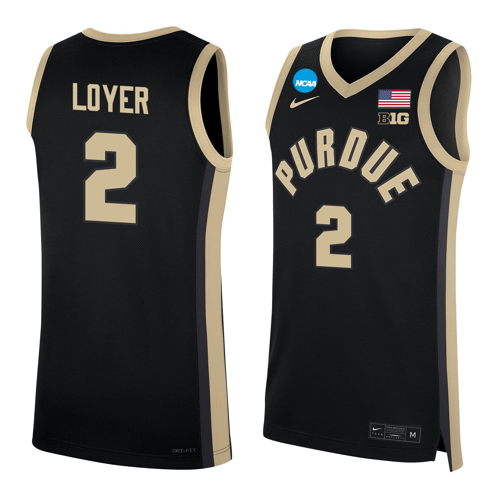 Fletcher Loyer 2 Purdue Boilermakers 2024 Black Unisex NCAA Jersey Unisex
