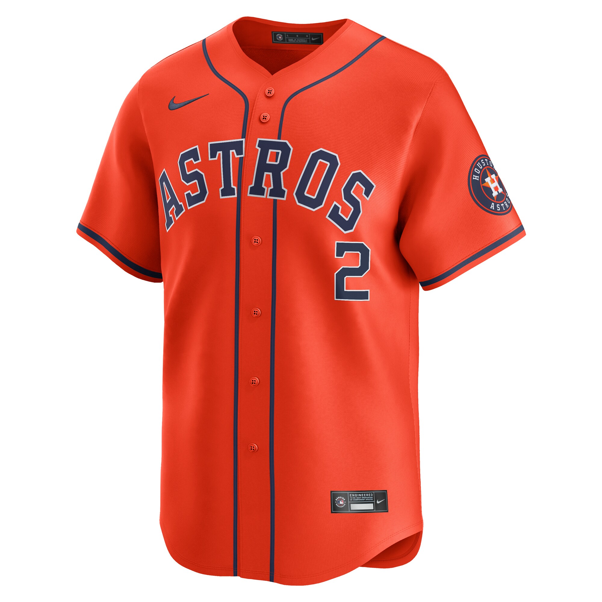 Houston Astros Alex Bregman Orange Alternate Limited Player MLB Jersey Men's