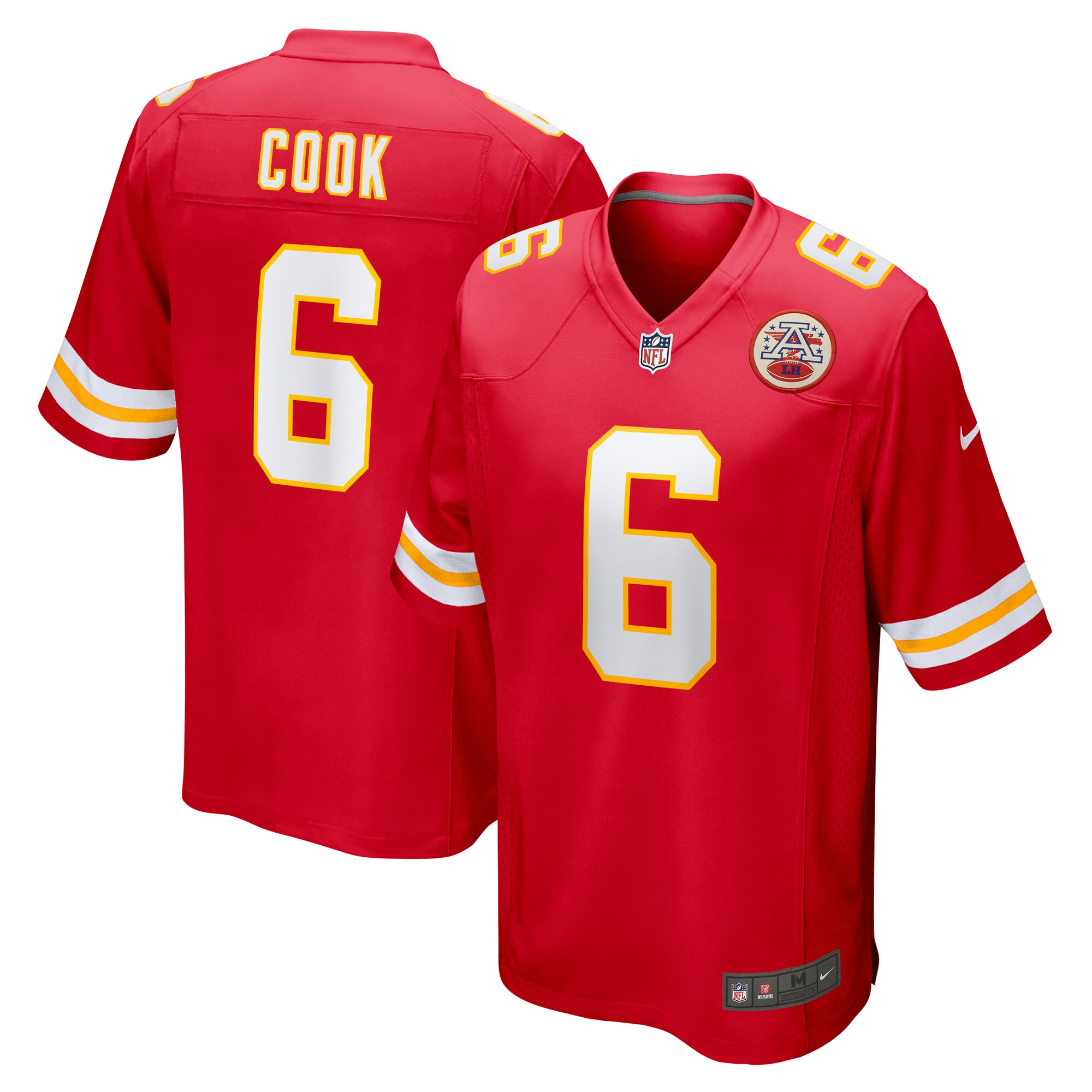 Kansas City Chiefs Bryan Cook Red Game Player NFL Jersey Men's