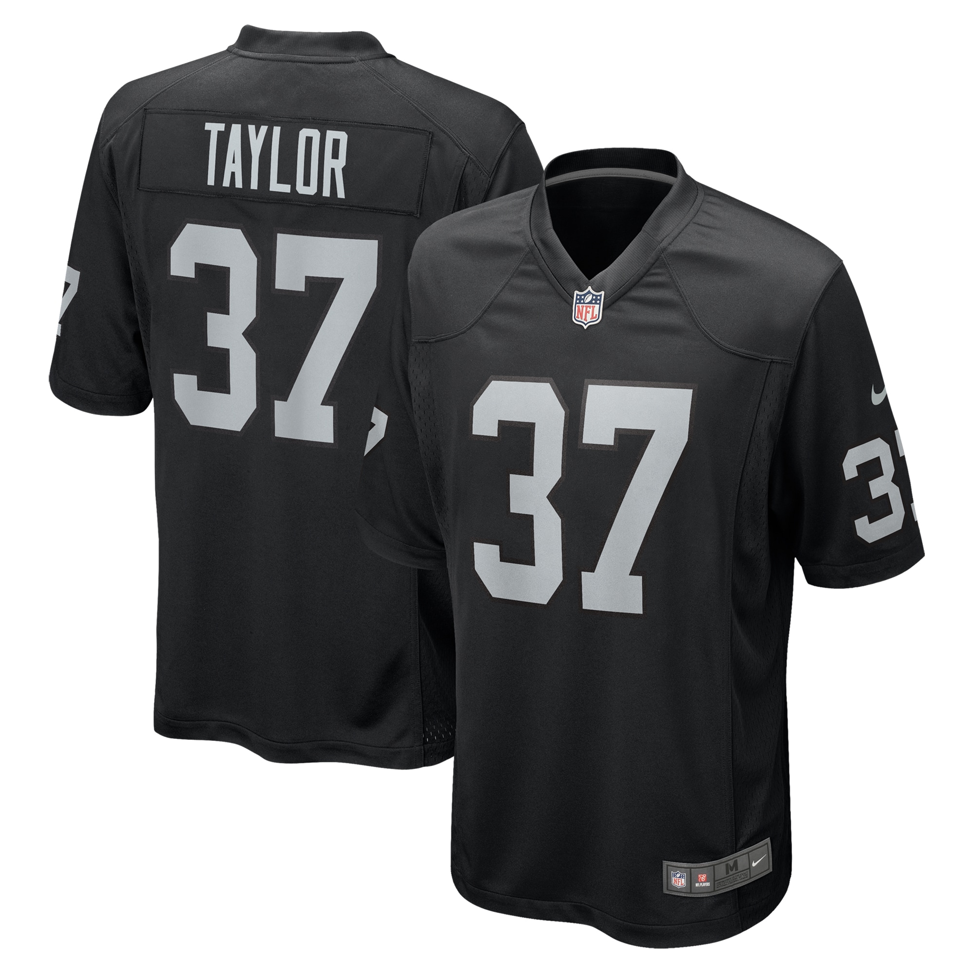 Las Vegas Raiders Trey Taylor Black Team Game NFL Jersey Men's