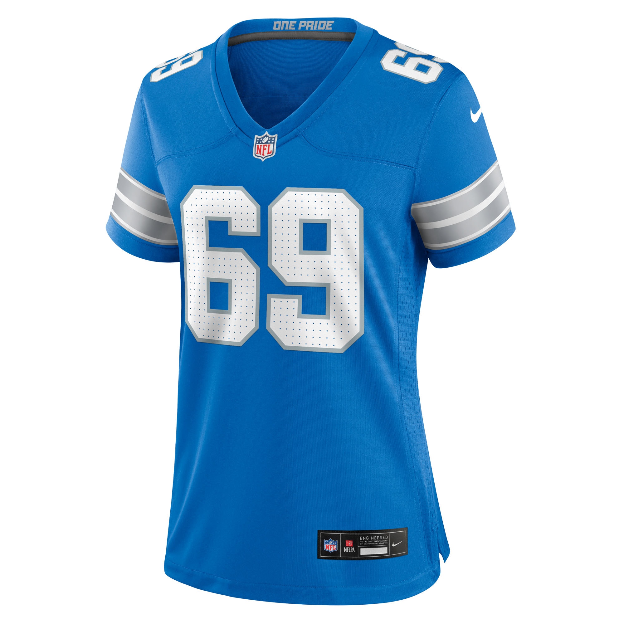 Detroit Lions Al-Quadin Muhammad Blue Team Game NFL Jersey Women's