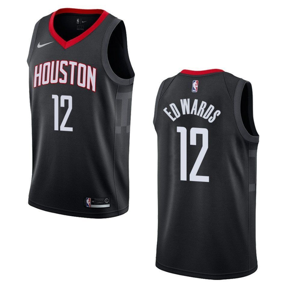 Houston Rockets 12 Vincent Edwards Statement Swingman Black NBA Jersey Men's