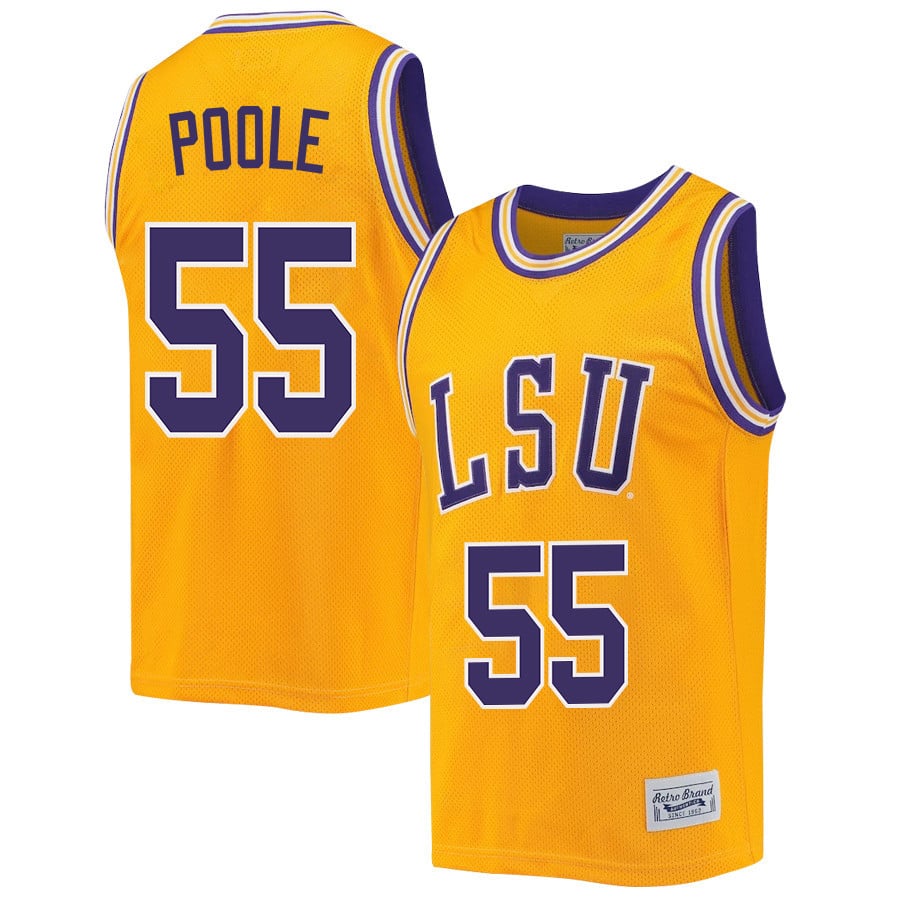Kateri Poole 55 LSU Tigers 2023 Retro- Gold NCAA Jersey Men's