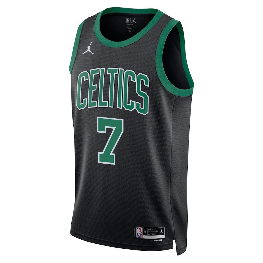 Jaylen Brown 7 Boston Celtics 2024 FINALS CHAMPIONS Swingman Statement Edition Black NBA Jersey Men's