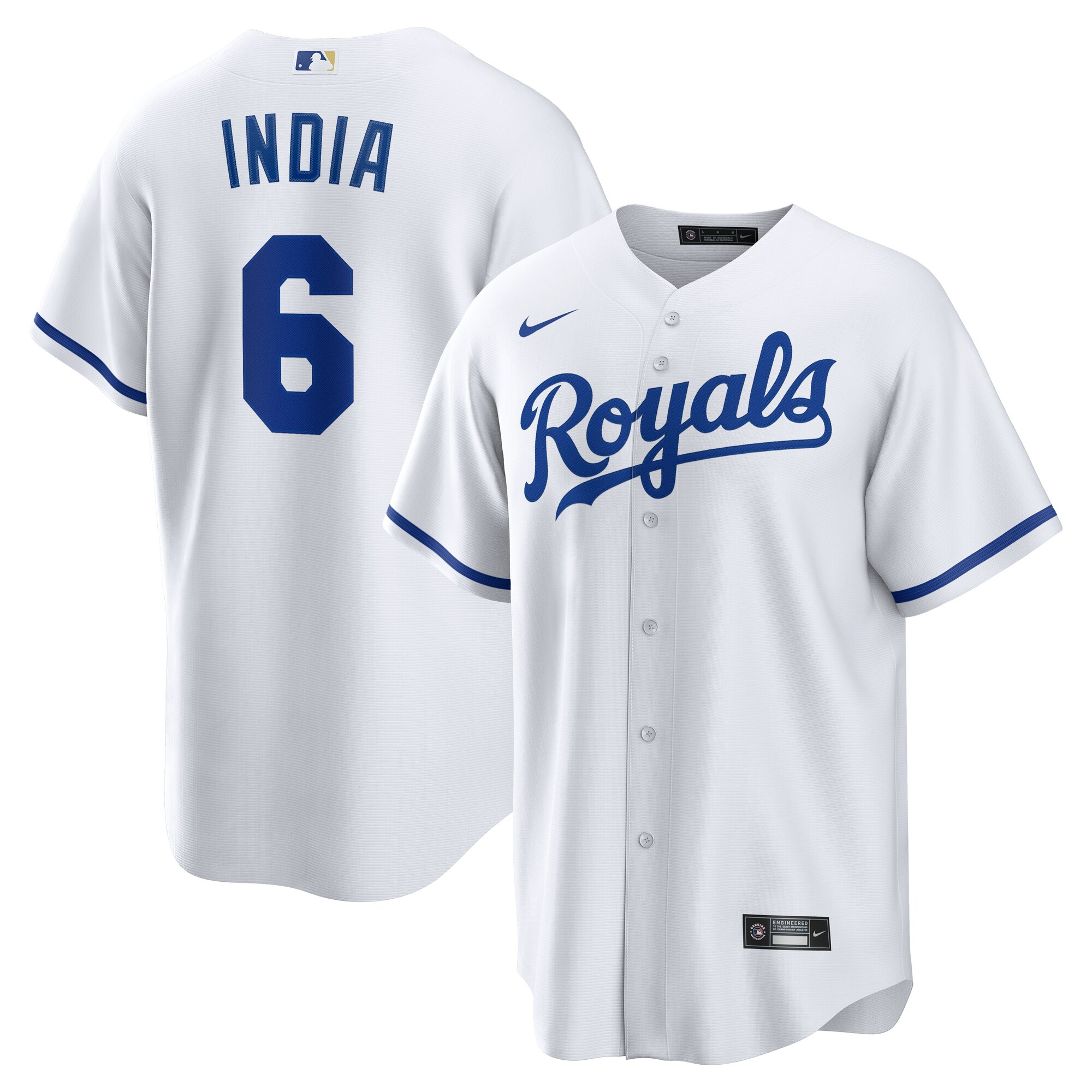 Kansas City Royals Jonathan India White Home Player MLB Jersey Men's