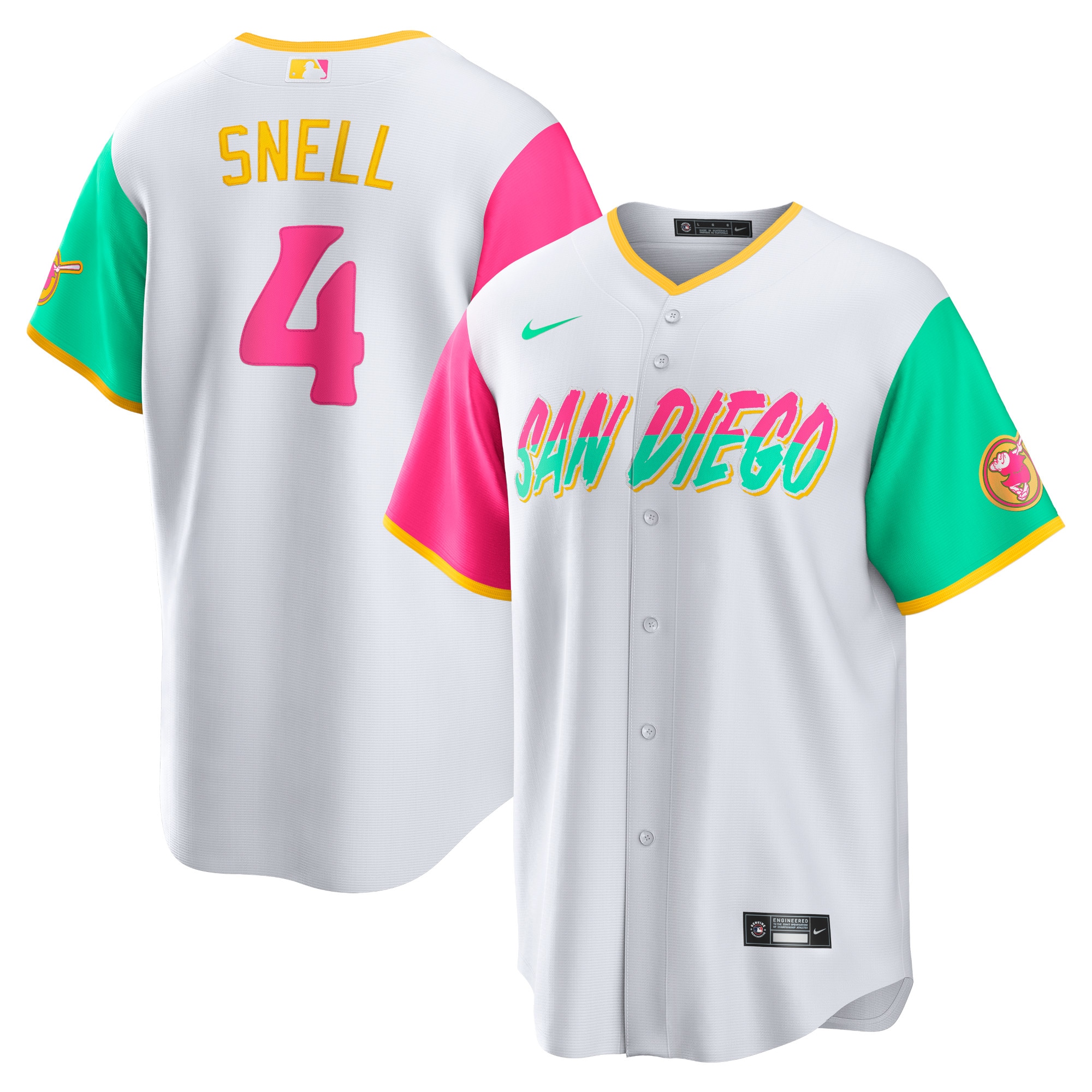 San Diego Padres Blake Snell White City Connect Player MLB Jersey Men's