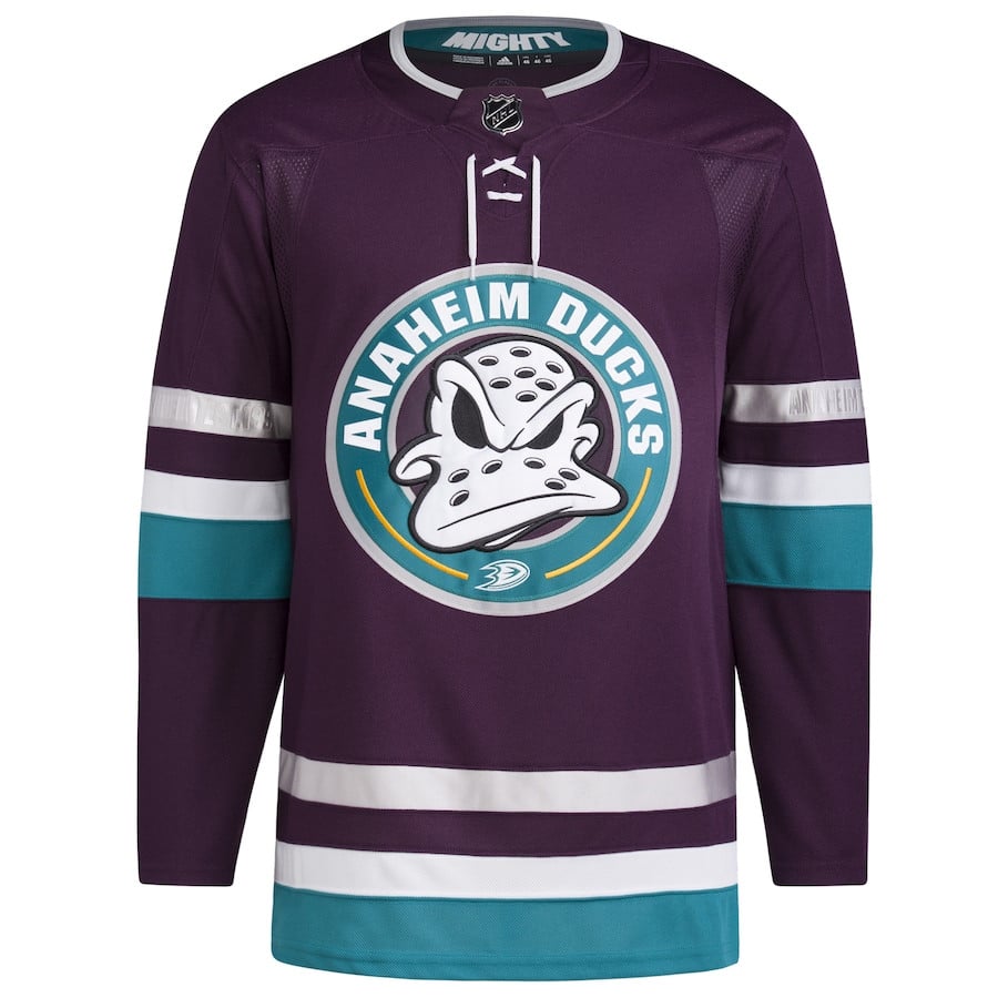 Anaheim Ducks 30th Anniversary Primegreen Purple NHL Jersey Men's