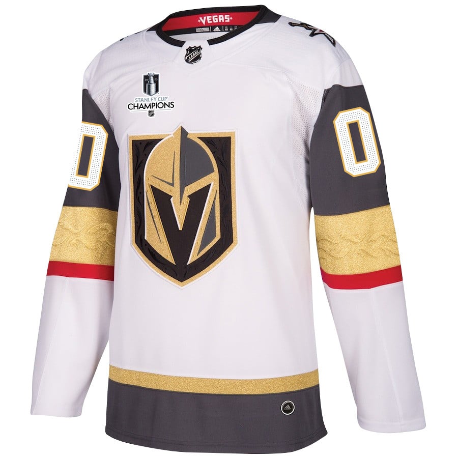Vegas Golden Knights Stanley Cup 2023 Champions Patch Away Breakaway Custom White NHL Jersey Men's