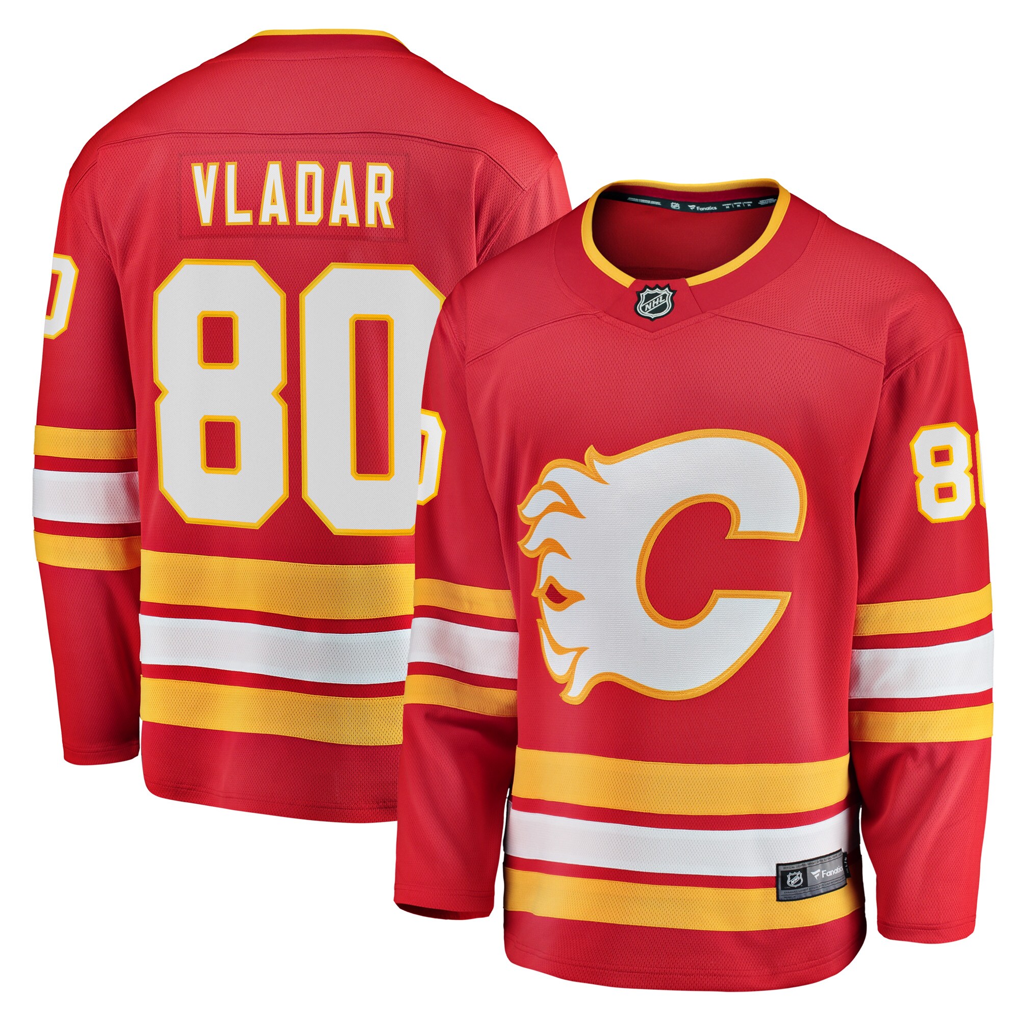 Calgary Flames Daniel Vladar Red Home Breakaway Player NHL Jersey Men's