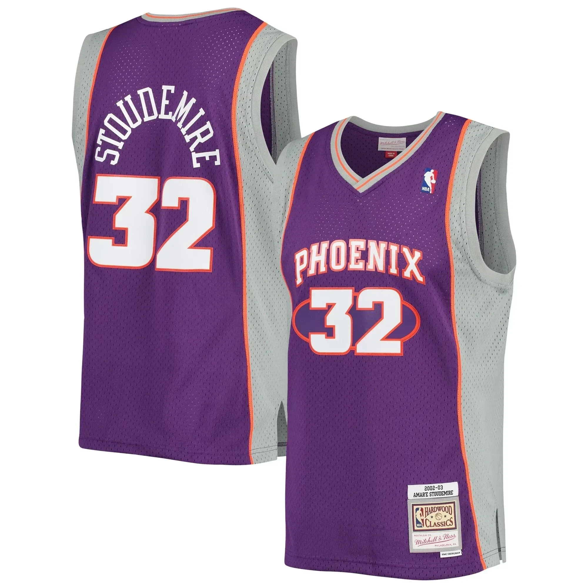 Amar'e Stoudemire Phoenix Suns Mitchell Ness 2002-2003 Hardwood Classics Swingman Purple NBA Jersey Men's