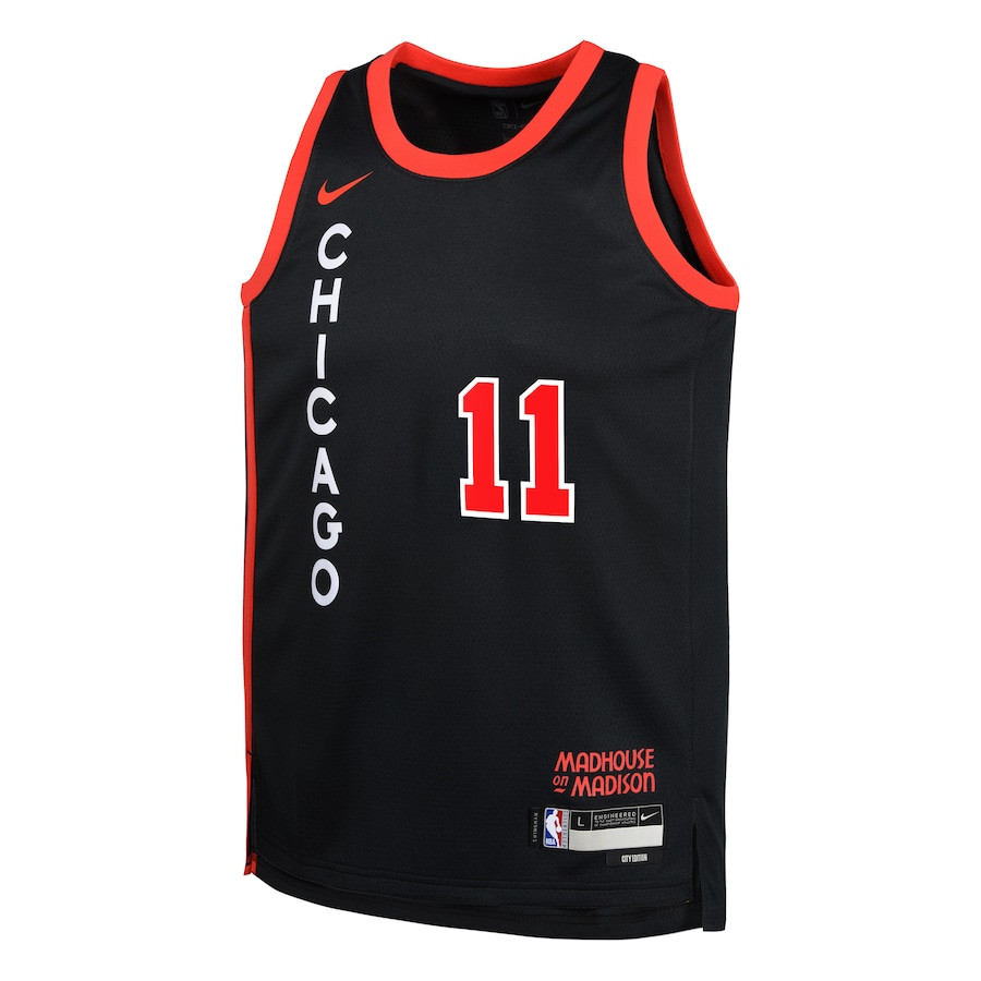 DeMar DeRozan 11 Chicago Bulls 2023/24 City Edition Swingma Black NBA Jersey Youth
