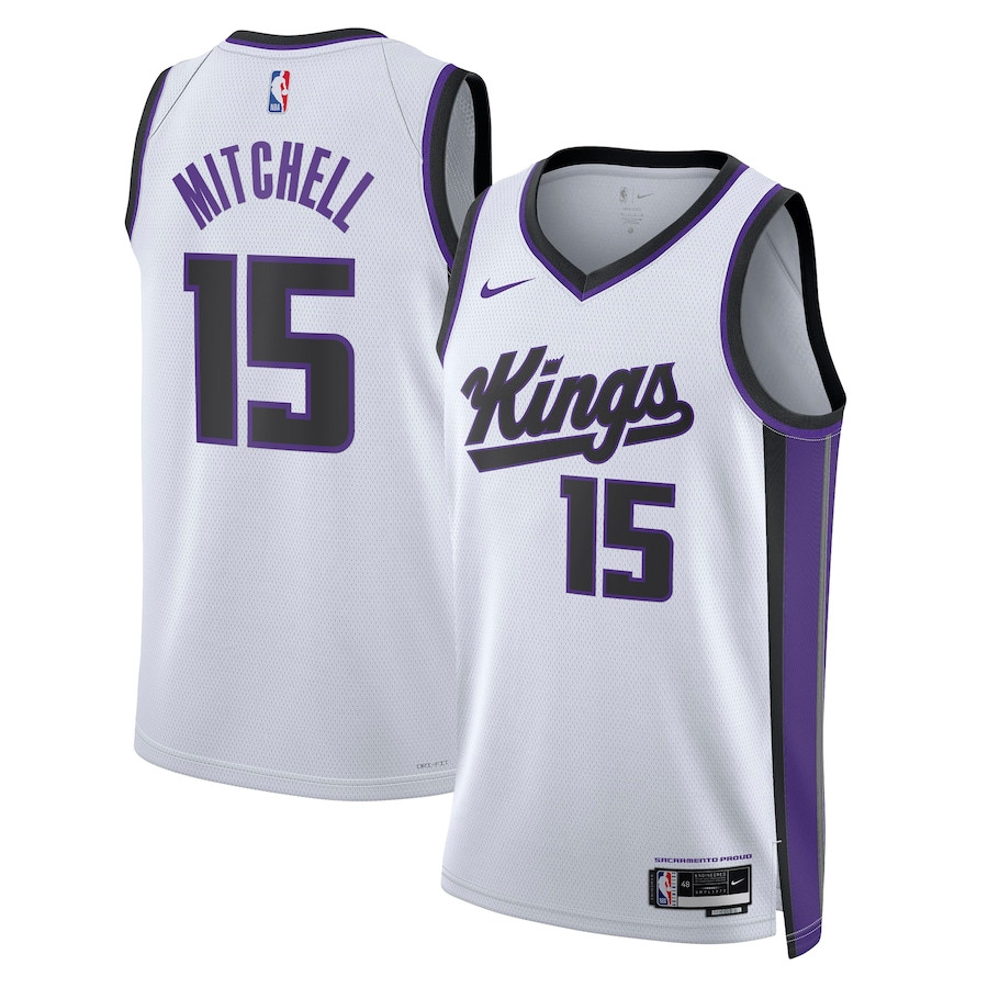Davion Mitchell 15 Sacramento Kings Unisex Swingman Association Editio White NBA Jersey Unisex