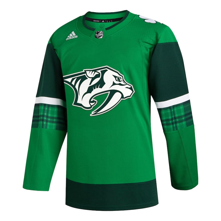 Nashville Predators 2023 St. Patrick's Day Primegreen Kelly Green NHL Jersey Men's