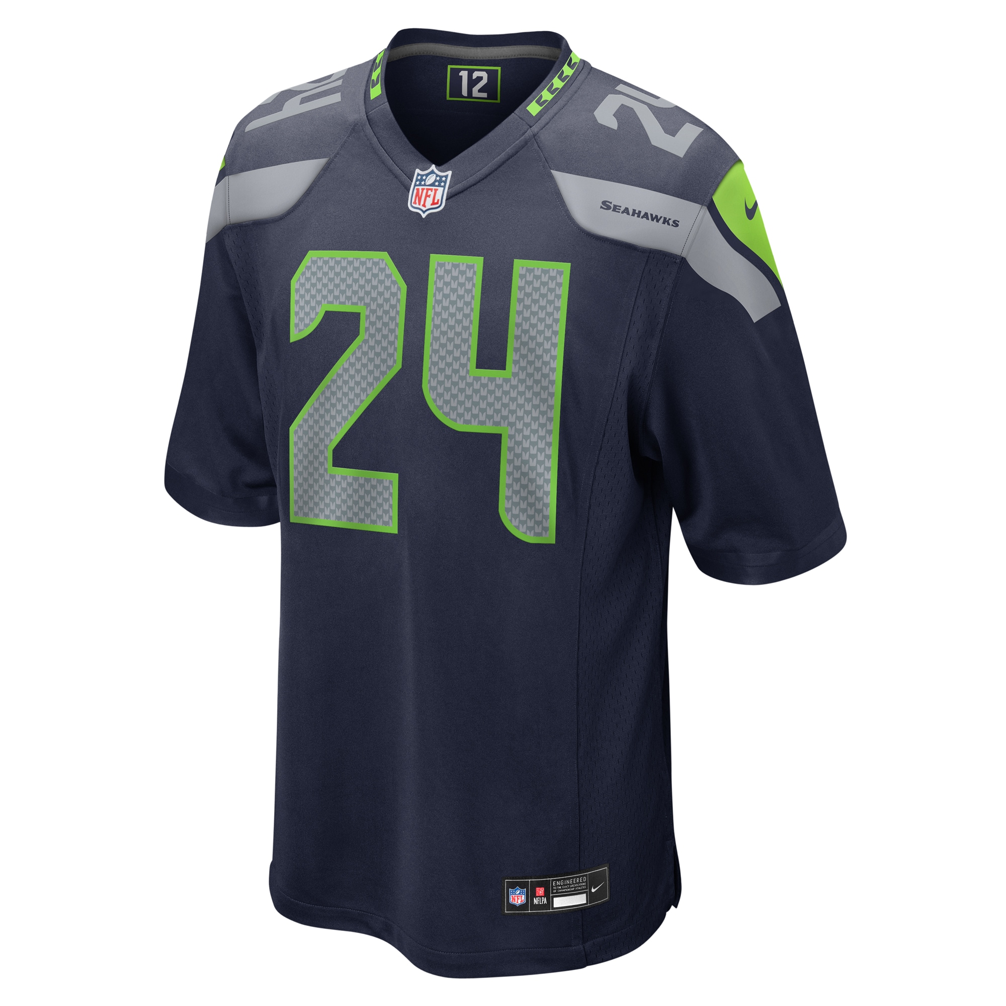 Seattle Seahawks K'Von Wallace College Navy Game NFL Jersey Men's