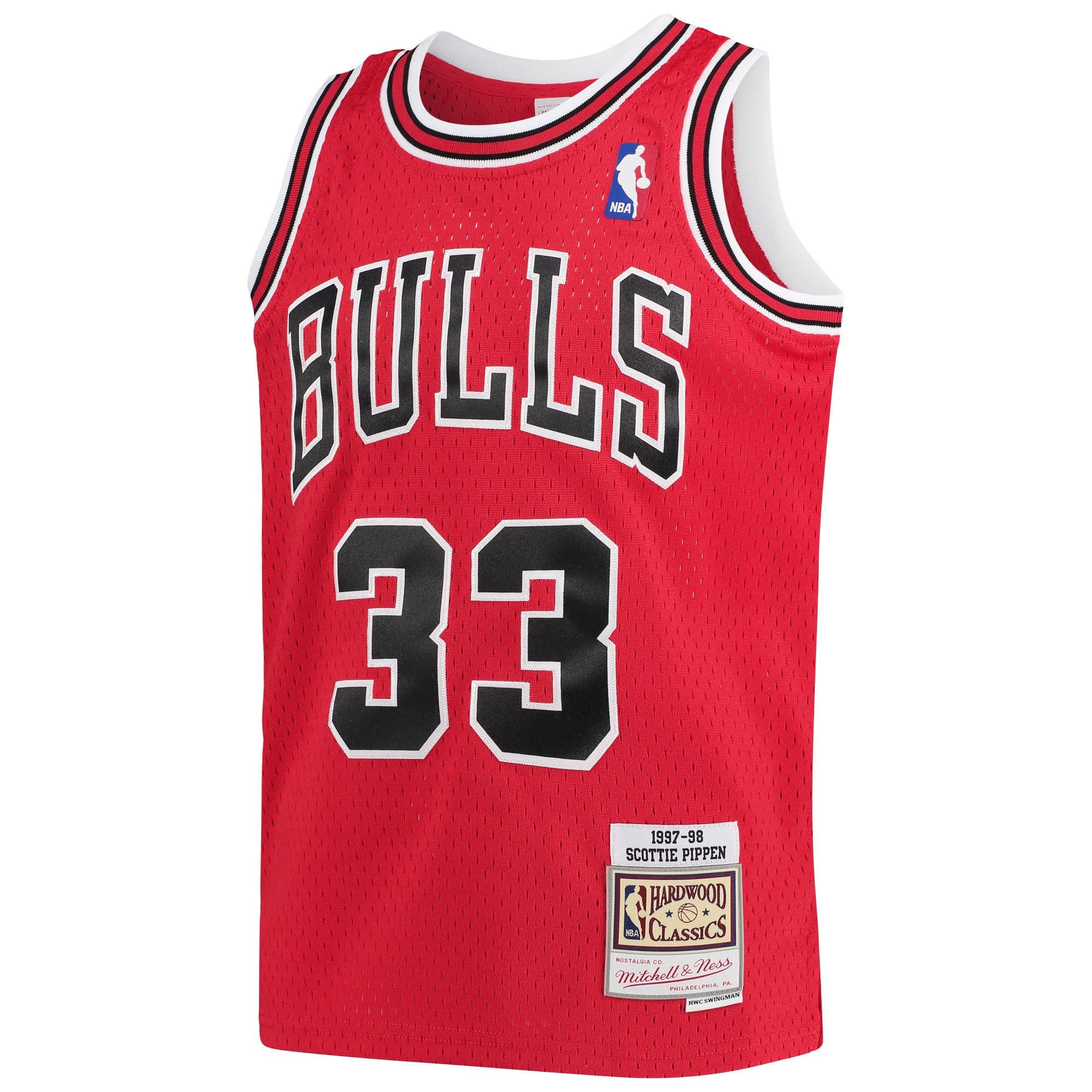Mitchell Ness Scottie Pippen Red Chicago Bulls 1997-98 Hardwood Classics Swingman NBA Jersey Youth