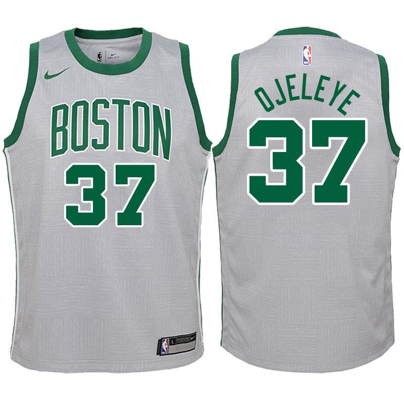 Boston Celtics 37 Semi Ojeleye Gray Swingman-City Edition NBA Jersey Youth