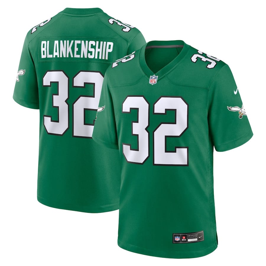 Reed Blankenship 32 Philadelphia Eagles Alternate Game Kelly Green NFL Jersey Men's